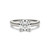 Moissanite Cathedral Solitaire Ring (1-9/10 Carat Total Weight Certified Diamond Equivalent) in 14K White Gold