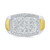 Men's Lab Grown Diamond Cluster Ring  (1 ct. t.w.) in 10k Two-Tone Gold