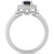 Sapphire (1 ct. t.w.) & Diamond (3/8 ct. t.w.) Halo Cinderella Ring in 14k White Gold