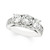 3 Carat Diamond 3-Stone Ring in 14K White Gold