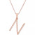 Diamond (1/10 ct. t.w.) Initial Pendant Necklace in 10k Rose Gold, 16" + 2" extender