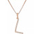 Diamond (1/10 ct. t.w.) Initial Pendant Necklace in 10k Rose Gold, 16" + 2" extender