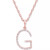 Diamond (1/10 ct. t.w.) Initial Pendant Necklace in 10k Rose Gold, 16" + 2" extender