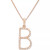 Diamond (1/10 ct. t.w.) Initial Pendant Necklace in 10k Rose Gold, 16" + 2" extender