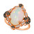 Neopolitan Opal (3-1/5 ct. t.w.) & Diamond (1/4 ct. t.w.) Halo Ring in 14k Rose Gold