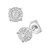 Diamond Halo Stud Earrings (1/4 ct. t.w.) in 10k White Gold