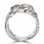 EFFY® Multi-Gemstone (1-3/4 ct. t.w.) & Diamond (1/10 ct. t.w.) Multirow Ring in Sterling Silver