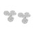 Diamond Clover Stud Earrings (1/2 ct. t.w.) in 14k White Gold, Created for Macy's