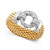 Diamond Mesh and Circle Accent Ring in Vermeil and Sterling Silver (1/5 ct. t.w.)