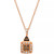 Chocolate by Petite Chocolate and White Diamond (1/4 ct. t.w.) Square Pendant in 14k Rose Gold, Yellow Gold or White Gold