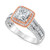 Diamond Princess Halo Ring (1-5/8 ct. t.w.) in 14k White & Rose Gold