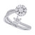 Diamond Flower Bypass Ring (1/2 ct. t.w.) in 14k White gold