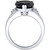 Onyx & Diamond Accent Heart Ring in Sterling Silver