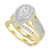 Diamond Pear Halo Bridal Set (1 ct. t.w.) in 14k Two-Tone Gold