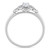 Diamond Oval Floral Engagement Ring (1/4 ct. t.w.) in 14k White Gold