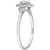 Diamond Oval Floral Engagement Ring (1/4 ct. t.w.) in 14k White Gold
