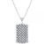Men's Diamond Border Square Pattern Dog Tag 22" Pendant Necklace (1/2 ct. t.w.)