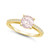 Morganite (1-1/4 ct. t.w.) and Diamond (1/6 ct. t.w.) Ring in 14K Yellow Gold