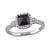 Black and White Diamond (1 ct. t.w.) Engagement Ring in 14k White Gold