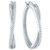 Diamond Crossover Hoop Earrings (1/4 ct. t.w.) in Sterling Silver