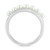 EFFY® Freshwater Pearl (3mm) & Diamond (1/3 ct. t.w.) Multirow Ring in 14k White Gold