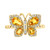 EFFY® Yellow Sapphire (1-1/5 ct. t.w.) & Diamond (1/5 ct. t.w.) Butterfly Ring in 14k Gold