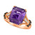Grape Amethyst (5-1/4 ct. t.w.) & Diamond (1/5 ct. t.w.) Ring in 14k Rose Gold