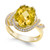Citrine (4-1/4 ct. t.w.) and White Topaz (1/3 ct. t.w.) Ring in 14k Gold-Plated Sterling Silver