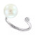 Cultured Freshwater Pearl Ring (8-1/2mm) & White Topaz (1/10 ct. t.w.) Ring in Sterling Silver (Also in Tahitian Pearl)