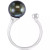 Cultured Freshwater Pearl Ring (8-1/2mm) & White Topaz (1/10 ct. t.w.) Ring in Sterling Silver (Also in Tahitian Pearl)