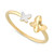 Butterfly Two-Tone Cuff Ring in 10k Gold