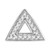 Diamond Triangle Single Stud Earring (1/20 ct. t.w.) in 14k White Gold