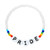 Diamond Accent PRIDE Beaded Stretch Bracelet in Sterling Silver