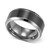 Men's Tungsten Carbide and Ceramic Ring, 8mm Wedding Band