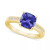 Tanzanite (2-1/3 ct. t.w.) & Diamond (1/8 ct. t.w.) Cushion Ring in 14k Gold
