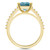 Aquamarine (3 ct. t.w.) and Diamond (1/4 ct. t.w.) Ring in 14K Yellow Gold