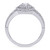 Diamond Halo Baguette Engagement Ring (3/4 ct. t.w.) in 14k White Gold