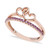 Pink Sapphire (1/5 ct t.w.) Ring in 14k Rose Gold over Sterling Silver