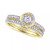 Diamond Swirl Halo Bridal Set (1/2 ct. t.w.) in 14k Gold