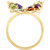 Multi-Gemstone (1-3/4 ct. t.w.) & Diamond (1/8 ct. t.w.) Butterfly Ring in 14k Gold