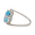 Sky Blue Topaz (3 ct. t.w.) & White Topaz Accent Swirl Statement Ring in Sterling Silver