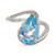 Sky Blue Topaz (3 ct. t.w.) & White Topaz Accent Swirl Statement Ring in Sterling Silver