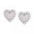 Diamond Heart Earrings (1/10 ct. t.w.) in Sterling Silver or Sterling Silver & 14k Rose Gold-Plate