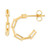 Paperclip Link Small Hoop Earrings in 10k Gold (15mm)