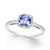 Tanzanite (5/8 ct. t.w.) and Diamond (1/8 ct. t.w.) Ring in 14k White Gold