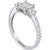 Diamond Princess Quad Cluster Engagement Ring (3/4 ct. t.w.) in 14k White Gold