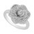 Diamond Cinderella 70th Anniversary Gardenia Flower Ring (1/5 ct. t.w.) in 14k White Gold