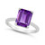 Women's Amethyst (3-1/6 ct.t.w.) and Diamond (1/10 ct.t.w.) Ring in Sterling Silver