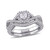 Certified Diamond (3/4 ct. t.w.) Heart-Shape Infinity Bridal Set in 14k White Gold