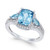 London Blue Topaz (2-5/8 ct. t.w.) and White Topaz (1/4 ct. t.w.) Ring in Sterling Silver